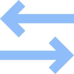 Line Arrow Transfer Horizontal 3 Icon from Sharp Flat Set