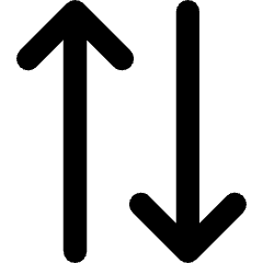 Line Arrow Transfer Vertical 2 Icon from Core Remix Set