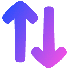 Line Arrow Transfer Vertical 2 Icon from Plump Gradient Set