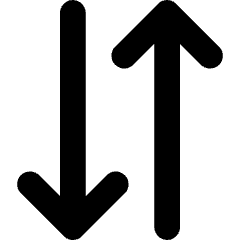 Line Arrow Transfer Vertical 3 Icon from Core Solid Set