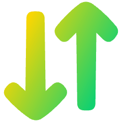 Line Arrow Transfer Vertical 3 Icon from Plump Gradient Set