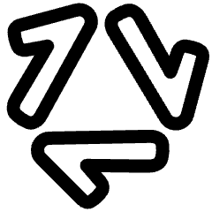 Line Arrow Triangle Loop Icon from Plump Line Set