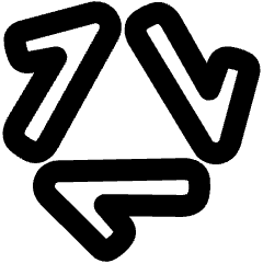 Line Arrow Triangle Loop Icon from Plump Remix Set