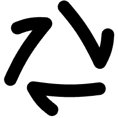 Line Arrow Triangle Loop Icon from Flex Solid Set