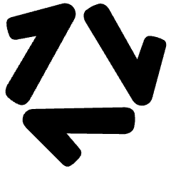 Line Arrow Triangle Loop Icon from Plump Solid Set