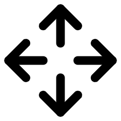 Line Arrows Open With Icon from Core Line Set