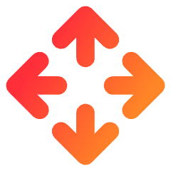 Line Arrows Open With Icon from Core Gradient Set