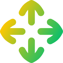 Line Arrows Open With Icon from Flex Gradient Set