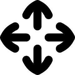 Line Arrows Open With Icon from Flex Solid Set