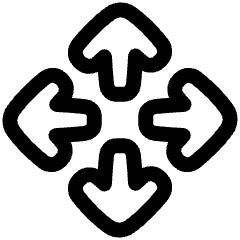 Line Arrows Open With Icon from Plump Line Set