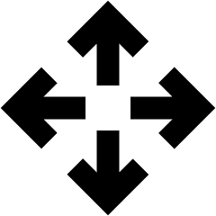 Line Arrows Open With Icon from Sharp Solid Set