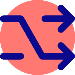 Shuffle Line Arrow Icon from Core Pop Set