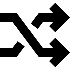 Shuffle Line Arrow Icon from Sharp Solid Set