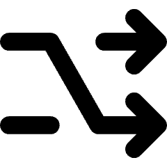 Shuffle Line Arrow Icon from Core Solid Set