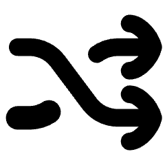 Shuffle Line Arrow Icon from Flex Solid Set