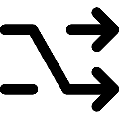 Shuffle Line Arrow Icon from Core Remix Set