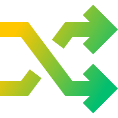 Shuffle Line Arrow Icon from Sharp Gradient Set