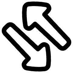 Arrow Transfer Diagonal Large 3 Icon from Plump Line Set
