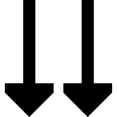 Double Triangle Arrow Down Icon from Sharp Remix Set