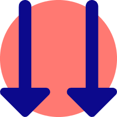 Double Triangle Arrow Down Icon from Core Pop Set