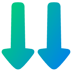 Double Triangle Arrow Down Icon from Plump Gradient Set