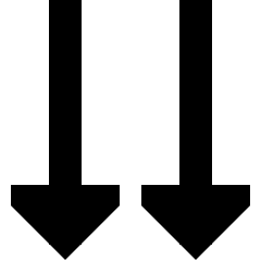 Double Triangle Arrow Down Icon from Sharp Solid Set