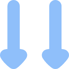 Double Triangle Arrow Down Icon from Flex Flat Set