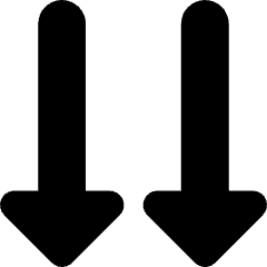 Double Triangle Arrow Down Icon from Core Solid Set