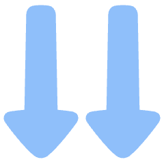Double Triangle Arrow Down Icon from Plump Flat Set