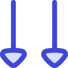 Double Triangle Arrow Down Icon from Flex Duo Set