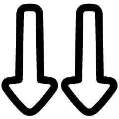 Double Triangle Arrow Down Icon from Plump Line Set