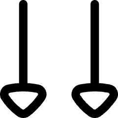 Double Triangle Arrow Down Icon from Flex Line Set