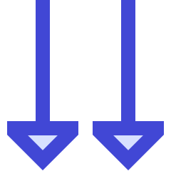 Double Triangle Arrow Down Icon from Sharp Duo Set
