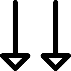 Double Triangle Arrow Down Icon from Core Line Set