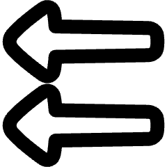 Double Triangle Arrow Left Icon from Plump Remix Set