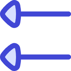 Double Triangle Arrow Left Icon from Flex Duo Set
