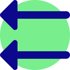 Double Triangle Arrow Left Icon from Core Pop Set