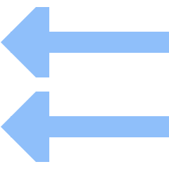 Double Triangle Arrow Left Icon from Sharp Flat Set