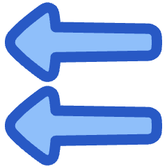 Double Triangle Arrow Left Icon from Plump Duo Set