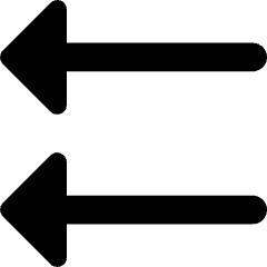 Double Triangle Arrow Left Icon from Core Remix Set