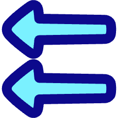 Double Triangle Arrow Left Icon from Plump Pop Set