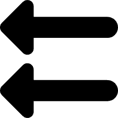 Double Triangle Arrow Left Icon from Core Solid Set