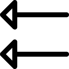 Double Triangle Arrow Left Icon from Core Line Set