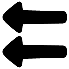 Double Triangle Arrow Left Icon from Plump Solid Set