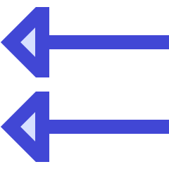 Double Triangle Arrow Left Icon from Sharp Duo Set