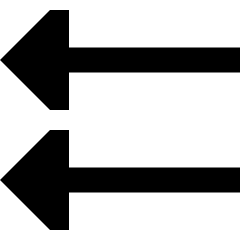 Double Triangle Arrow Left Icon from Sharp Remix Set