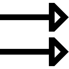 Double Triangle Arrow Right Icon from Sharp Line Set