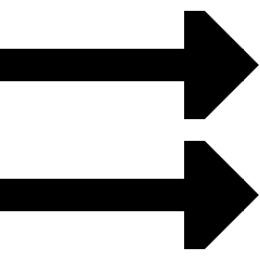 Double Triangle Arrow Right Icon from Sharp Solid Set