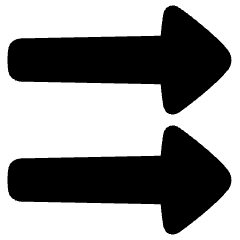 Double Triangle Arrow Right Icon from Plump Solid Set