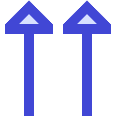 Double Triangle Arrow Up Icon from Sharp Duo Set
